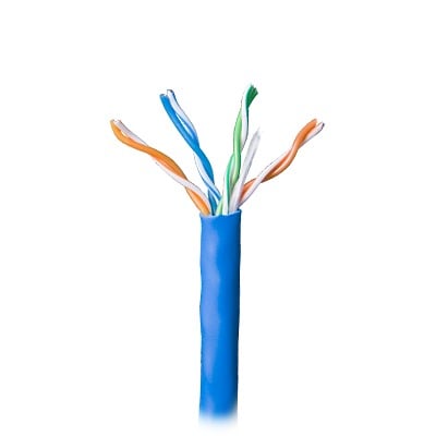 5078-1106/1000 Bobina de 305 Metros Cable Par Trenzado Nivel 5 (CAT 5e) / CMR / Color Azul / 4 Pares de Conductores Sólidos de Cobre AWG 24 / Para Aplicaciones de CCTV, Redes de datos, IP Megapixel, Control RS485