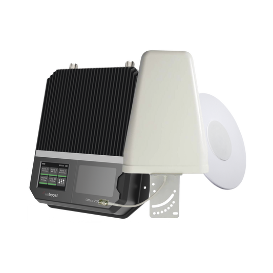 535-047 - KIT Amplificador de señal celular 4G LTE, 3G y VOZ con antena direccional. Especial para cubrir áreas de hasta 1600 Metros Cuadrados por ser de grado comercial e industrial. Soporta múltiples operadores, tecnologías y usuarios.