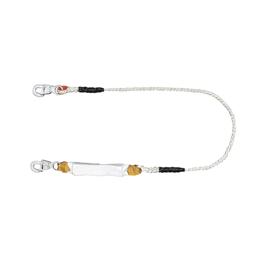 5430-15-D Amortiguador con Cable de Protección de  Nylon y 2 Ganchos de Seguro Doble.