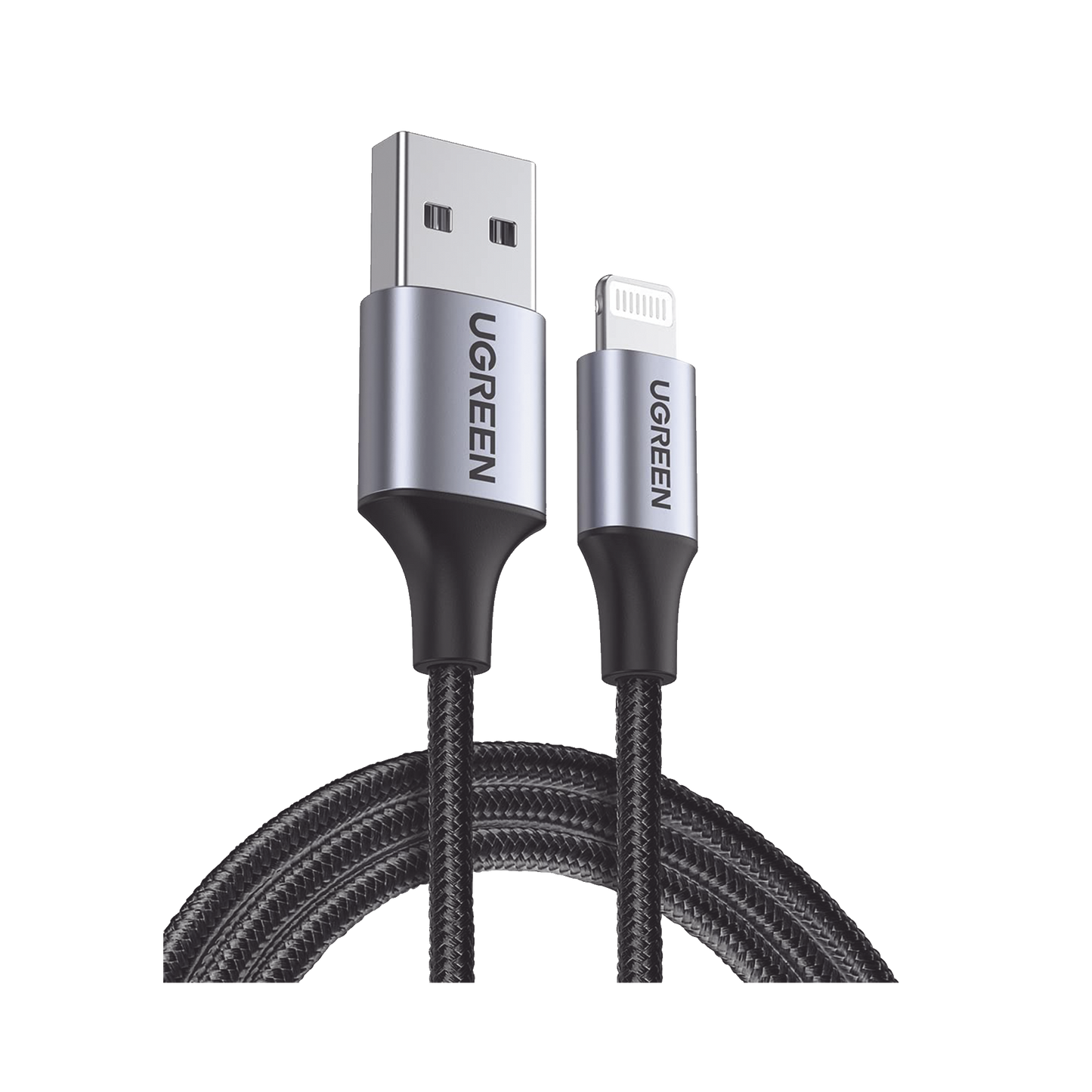 60156 - Cable USB-A a Lightning | 1 Metro (3.28 Pies) | Certificado MFi | Carga R�pida 5V/2.4 A | 480 Mbps | Conector C94 | Adecuado para iPhone, iPad y iPod | Protecci�n Integrada | Caja de Aluminio | Nylon Trenzado | Color Negro