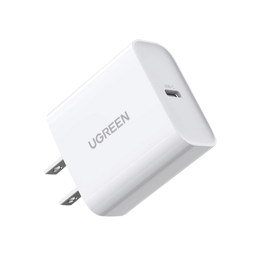60449B - Cargador USB-C de 20W | 1 USB-C de Carga Rápida | QC4.0+ | PD3.0 | PPS | BC1.2| Carga Inteligente | Chip PWM | Múltiple Protección | Mayor Eficiencia Energética | Tamaño Compacto | Carcasa Ignifuga | Color Blanco.