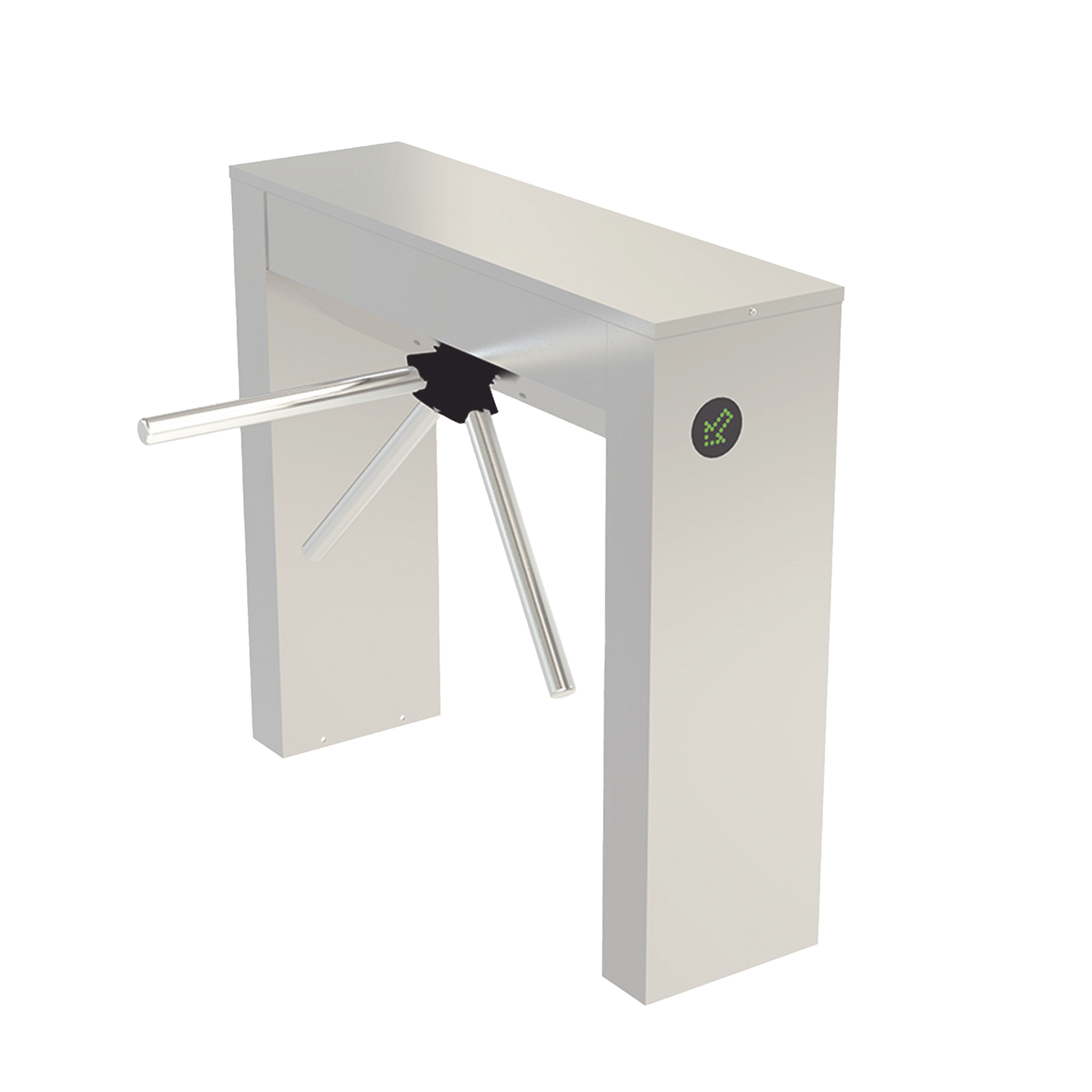 700EN1S - Torniquete Trípode Bidireccional de Acero Inoxidable Con Indicadores de Paso / Para Aplicaciones de Interior y Exterior Protegido / Tipo Puente