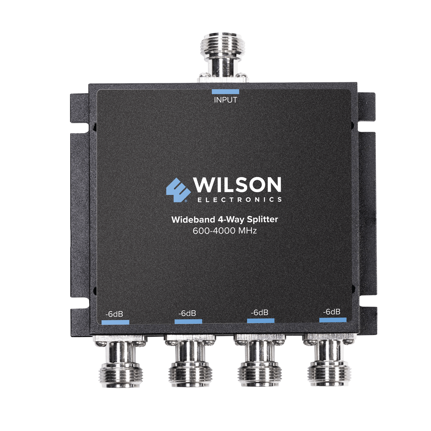 859-117 - Divisor de potencia de 4 salidas, 50 Ohm, 600-4000MHz con conectores N-Hembra.