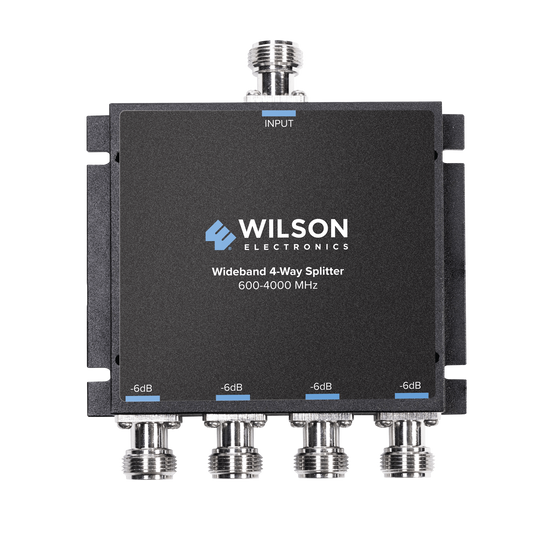 859-117 - Divisor de potencia de 4 salidas, 50 Ohm, 600-4000MHz con conectores N-Hembra.