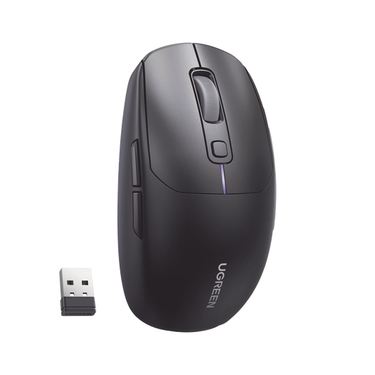 90539 Mouse Gaming Inalámbrico| 5000 DPI | 5 Niveles de DPI  |6 Botones | Recargable | Tri-Modo USB/BT/2,4 GHz | Diseño Ergonómico | Alta Capacidad de Batería | Luz Led | Compatible con Windows macOS Android iOS Linux.
