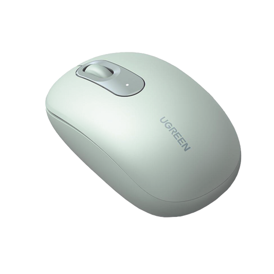 90672 Mouse Inalámbrico 2.4G 800/1200/1600/2400 DPI / Función de 3 botones / Alcance 10m / Silencioso / Ergonómico / Anti-caída y Anti-interferencias / Color Verde / Batería Alcalina AA (incluida).