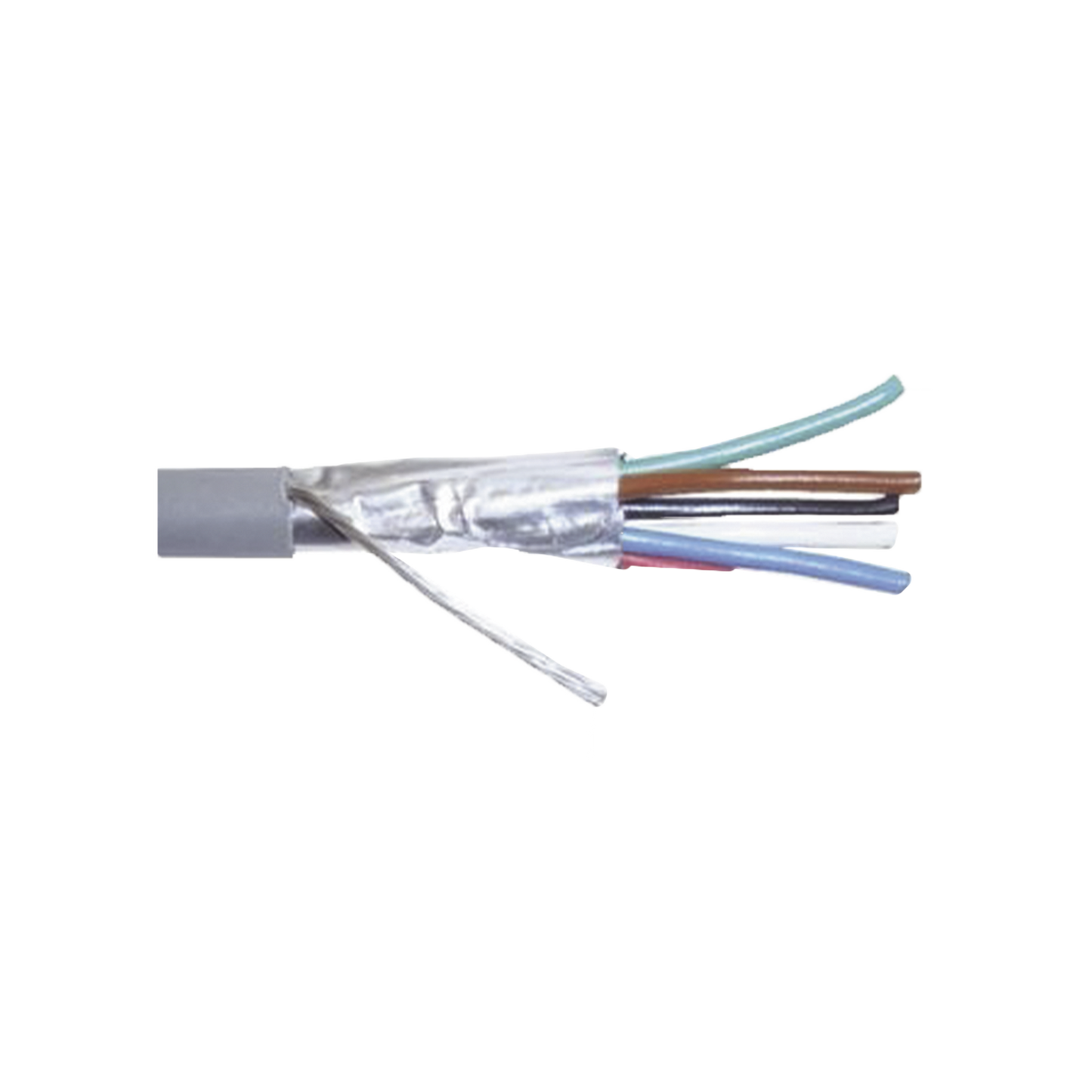 9290 - Cable Calibre 22, CMR, 6 Conductores, Blindado, 305 Metros (1000 Pies), Color Gris