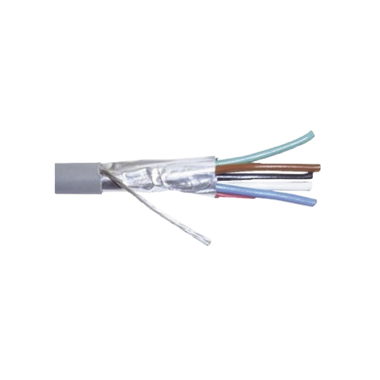 9290 Cable Calibre 22, CMR, 6 Conductores, Blindado, 305 metros, Color Gris