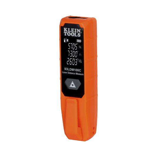93-LDM-100C Medidor Compacto Láser de Distancias. Rango: 5.1 cm a 30.5 m / Opción cm o pulg. o Combinado /  Clip para Bolsillo.