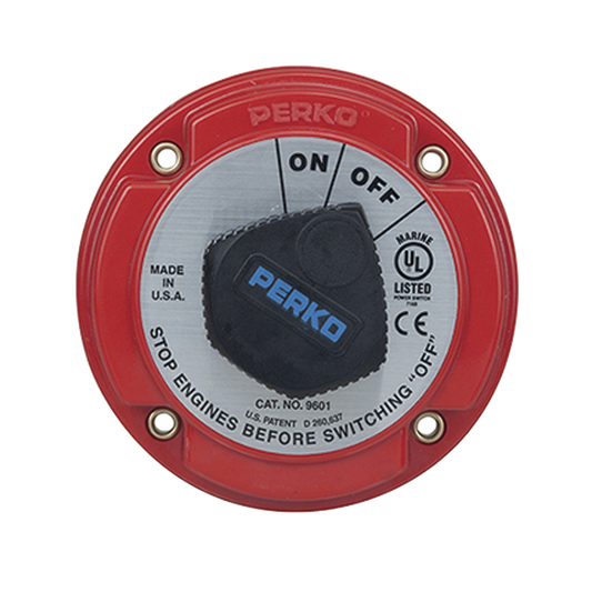 9601DP - Switch Selector de Batería On / Off de Servicio Mediano, para Sistemas Eléctricos Marinos