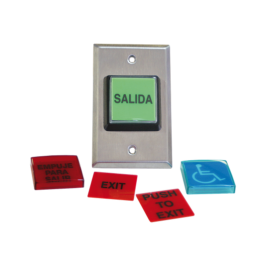 972LESMO Botón de Salida / MÚLTIPLES Placas/ Luz LED /2 Años Garantia