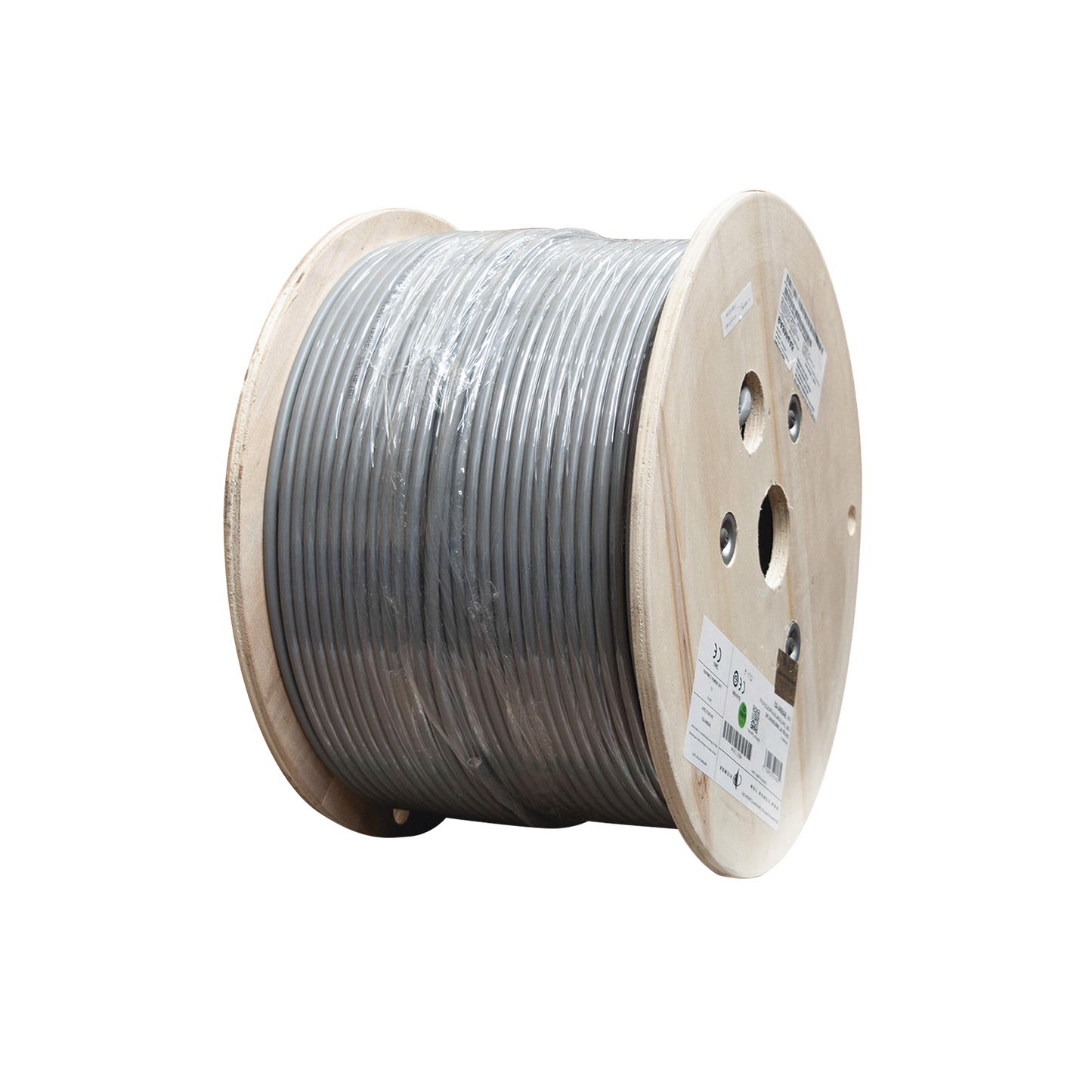 9A6M4-A5 Bobina de Cable Blindado F/UTP de 4 Pares, Z-MAX, Cat6A, Soporte de Aplicaciones 10GBase-T, CM, Color Gris, 305m
