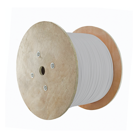 9A6M4-A5-02 - Bobina de Cable Blindado F/UTP de 4 Pares, Z-MAX, Cat6A, Soporte de Aplicaciones 10GBase-T, CM, Color Blanco, 305 Metros (1000 Pies)