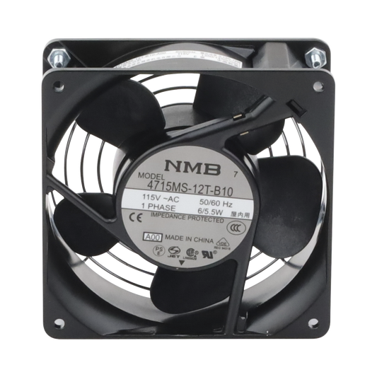 A4AXFNGQ - Ventilador Axial Compacto, de 4 Pulgadas, 49 CFM, 115 Vca, De Acero, Color Negro