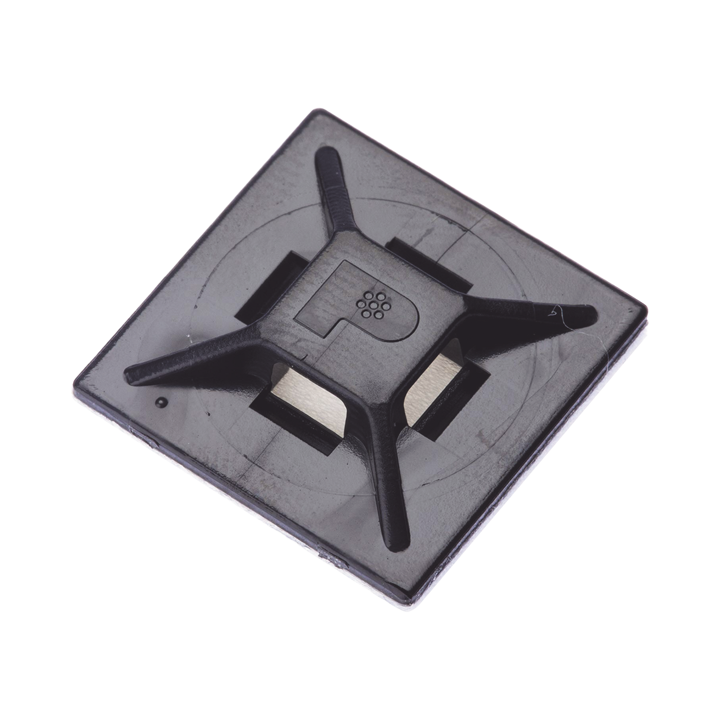 ABM2S-AT-C0 - Montaje-Sujetador Para Cable de 4 vías, con Adhesivo Acrilico, 25.4 x 25.4mm (1in x 1in), Color Negro, Uso en Exterior, 1 pieza