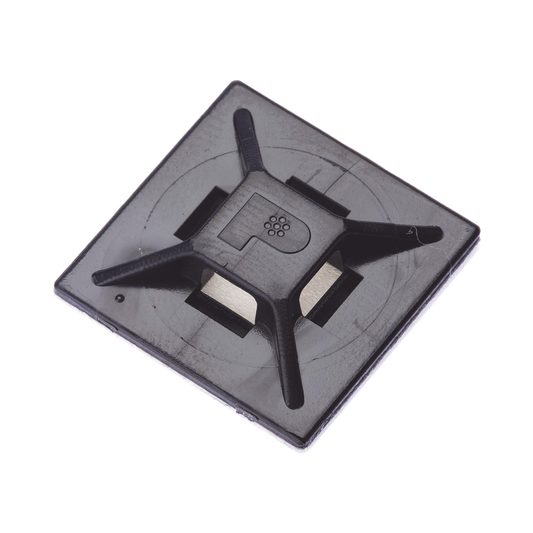 ABM2S-AT-C0 - Montaje-Sujetador Para Cable de 4 vías, con Adhesivo Acrilico, 25.4 x 25.4mm (1in x 1in), Color Negro, Uso en Exterior, 1 pieza