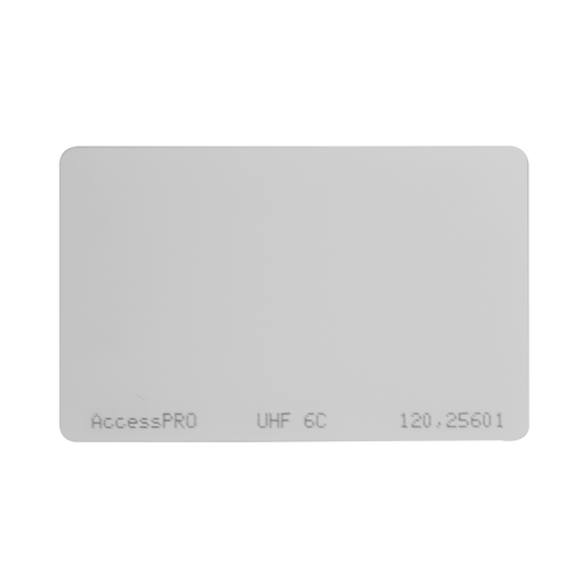 ACCESS-CARD-EPC Tag UHF tipo Tarjeta para lectoras de largo alcance 900 MHZ / EPC GEN 2 / ISO 18000 6C / No imprimible / NO incluye porta tarjeta