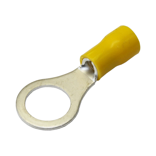 AE34854 - Terminal tipo ojo / 3 / 16" / 10 - 10 AWG / Amarillo / Paquete de 25 piezas.