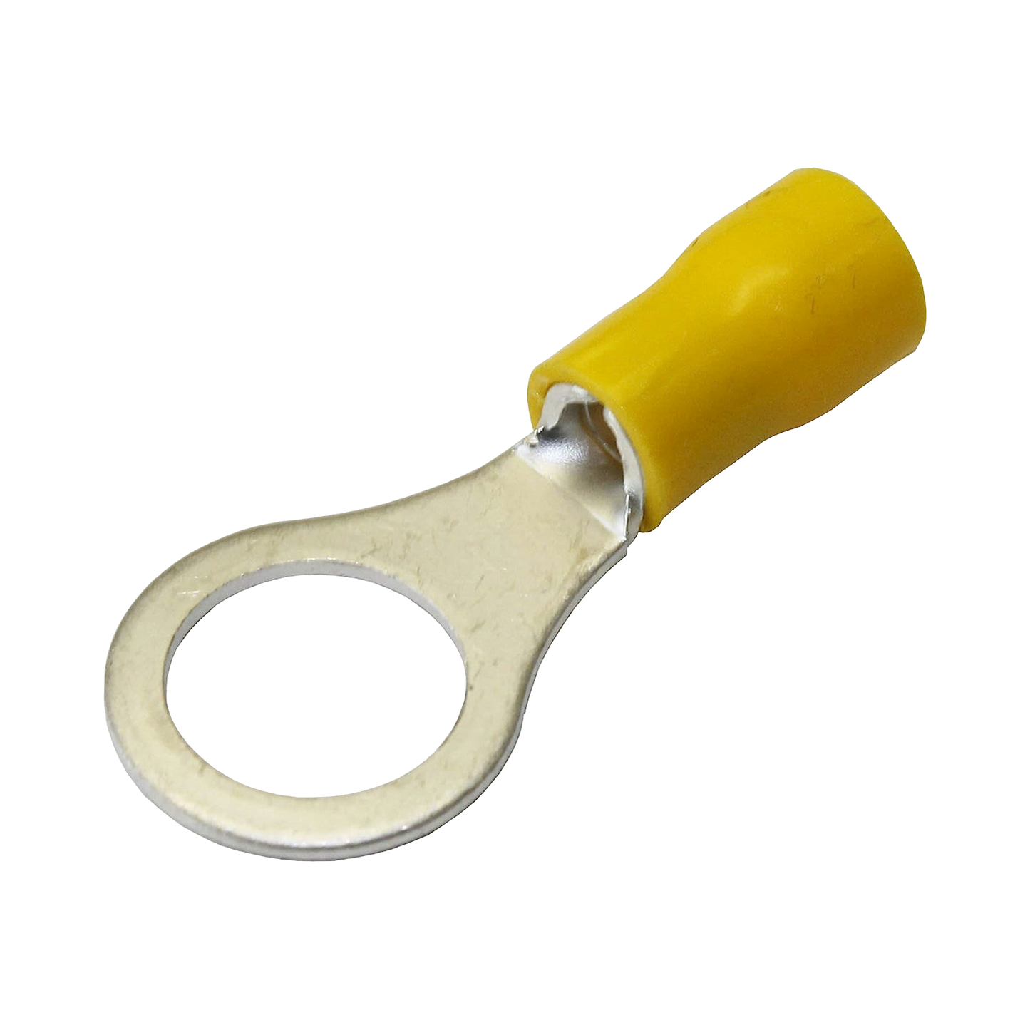 AE50242 - Terminal tipo ojo / 1 /  4" / 12 - 10 AWG / Amarillo / Paquete de 25 piezas.