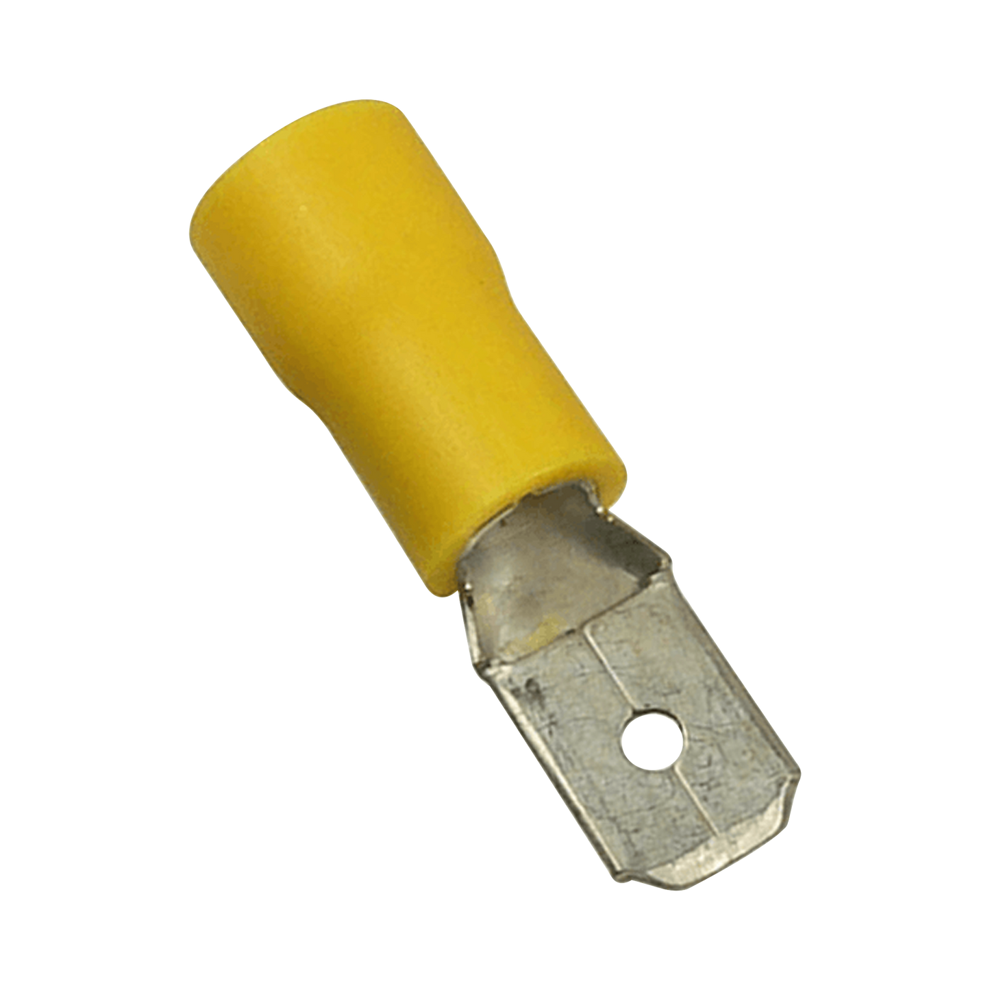 AE55121 - Terminal tipo macho aislada / 12 - 10 AWG / Amarillo / Paquete de 25 piezas.
