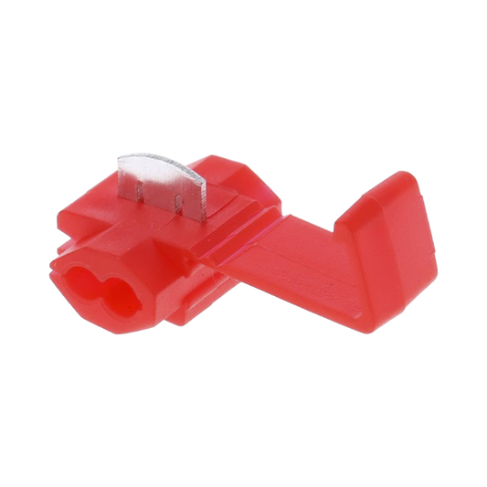 AECW-1-25 - Terminal tipo almeja / 22 - 18 AWG / Rojo / Paquete de 25 piezas.