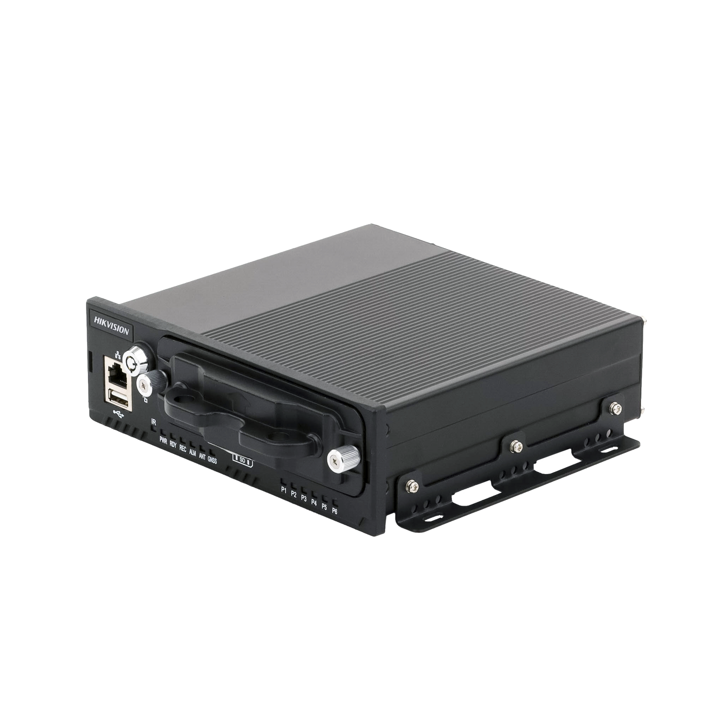 AEMN5043(RJ45) NVR Móvil de 8 Canales de 2 Megapixel / 4 Puertos PoE / 2 Bahías de Disco Duro / Incluye Modulo GPS / conector RJ45