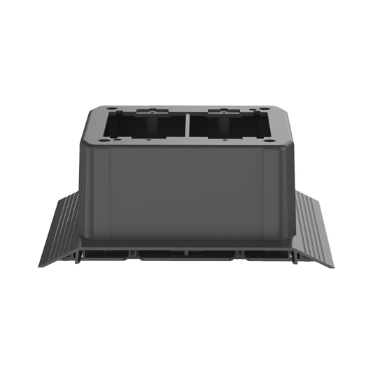 AFR4JB2SBL - Caja de Conexión Doble, Para Uso con Canaleta de Piso AFR4BCBL6, Material PVC Rígido, Color Negro