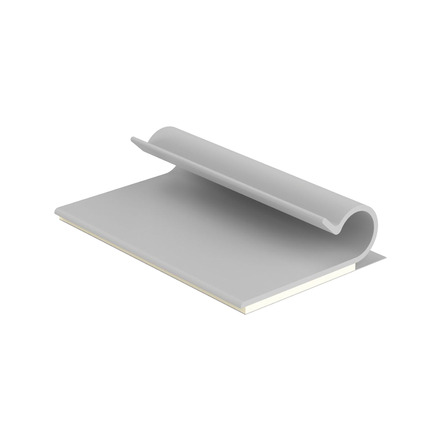 AJC25-A-C - Clip Adhesivo Tipo J, Para Cables de Hasta 6.4 mm de Diametro, Uso Interior, Color Gris, Paquete de 100pz