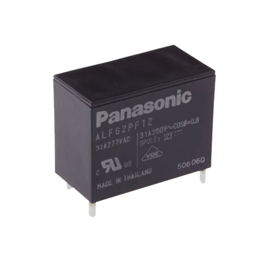 ALFG2PF12 Relevador de 4 pines para tarjetas impresas Through-Hole de 12 Vcc, 31 Amp.
