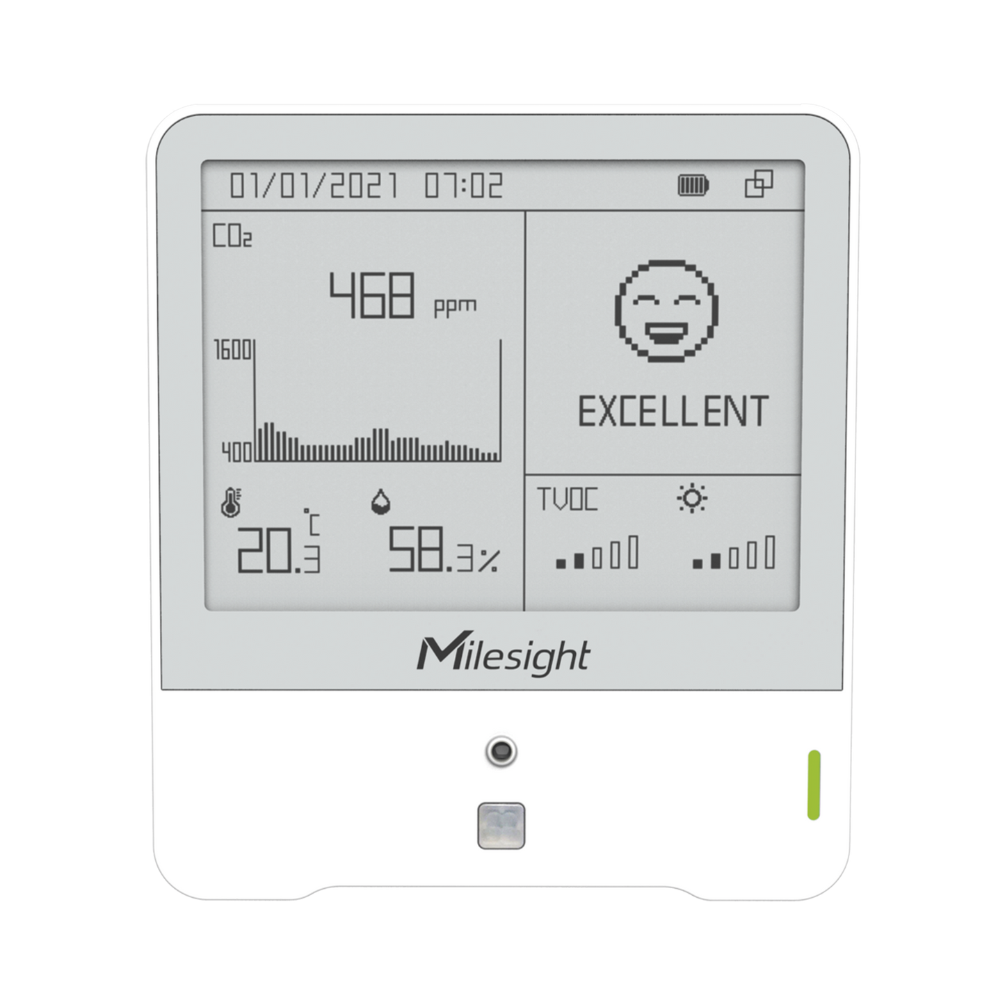 AM307-915M - Monitor Ambiental con Display para Temperatura, Humedad y COâ‚‚ con LoRaWAN
