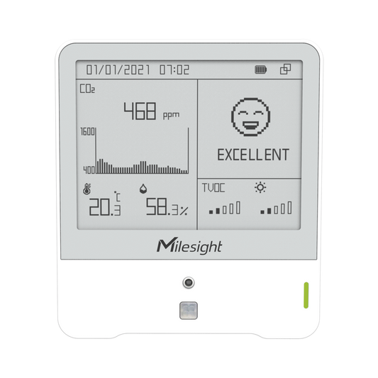 AM307-915M - Monitor Ambiental con Display para Temperatura, Humedad y COâ‚‚ con LoRaWAN