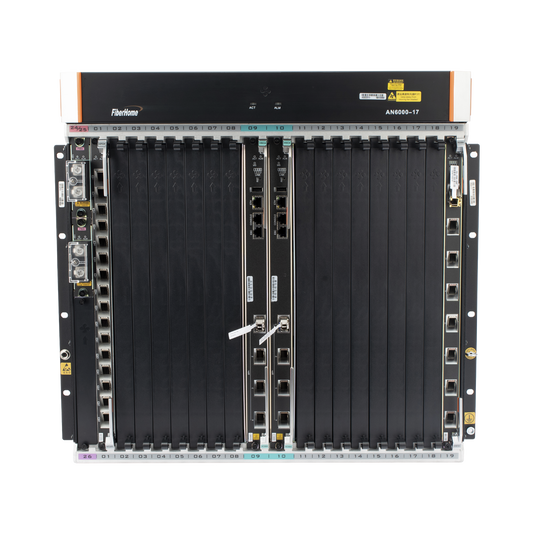 AN6000-17 - OLT Carrier Class Modular GPON, 16 Ranuras de Servicio, Incluye 1 Tarjeta de Servicio, crecimiento hasta 256 puertos GPON o 128 XGPON, Gestión por UNM2000, CLI, (Incluye Instalación de Software UNM2000)