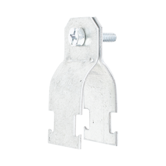 ANC-AE-12 - Abrazadera Unicanal para Conduit Pared Gruesa  y PVC de  1/2" (13 mm).