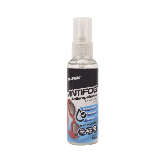 ANTIFOG - Antiempañante, ideal para eliminar problemas de empañamiento en googlees, mascaras, cascos, lentes, bote 60 ml