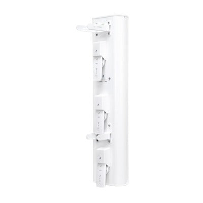 AP-5AC-90-HD Antena sectorial blindada de 90º de cobertura 5 GHz (5.15 - 5.85 GHz), dividida en 3 bloques de 30º, ideal para alta densidad de suscriptores