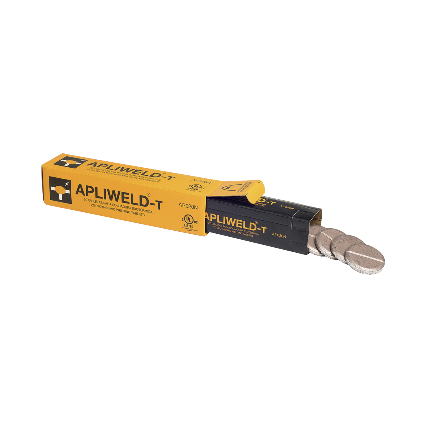 AT-020-N - Apliweld-T. Tabletas de Compuesto para Soldadura Exotérmica (Diámetro 43 mm). 20 Piezas.