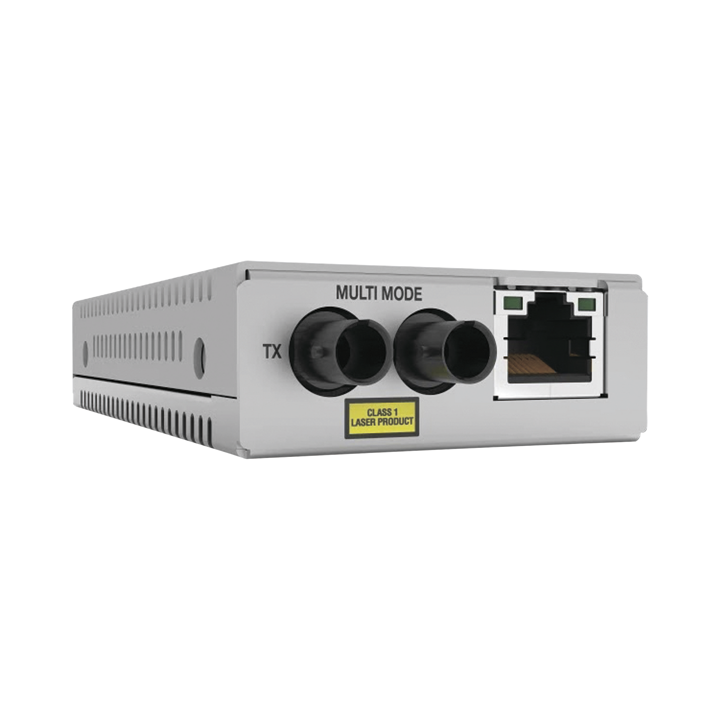 AT-MMC200/ST-960 Convertidor de medios Fast Ethernet a fibra óptica, conector ST, multimodo (MMF), distancia hasta 2 km