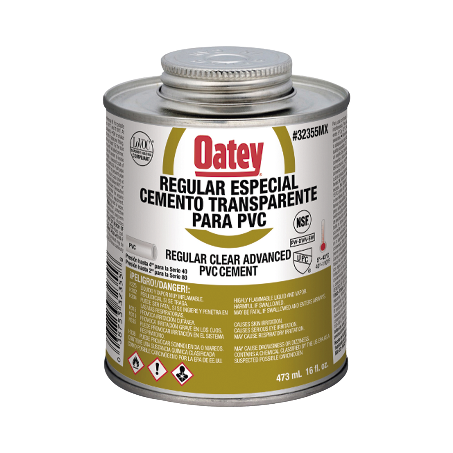 ATUP16PE - Pegamento / Cemento Claro de 473 ml para Tubo Conduit PVC Pesado.