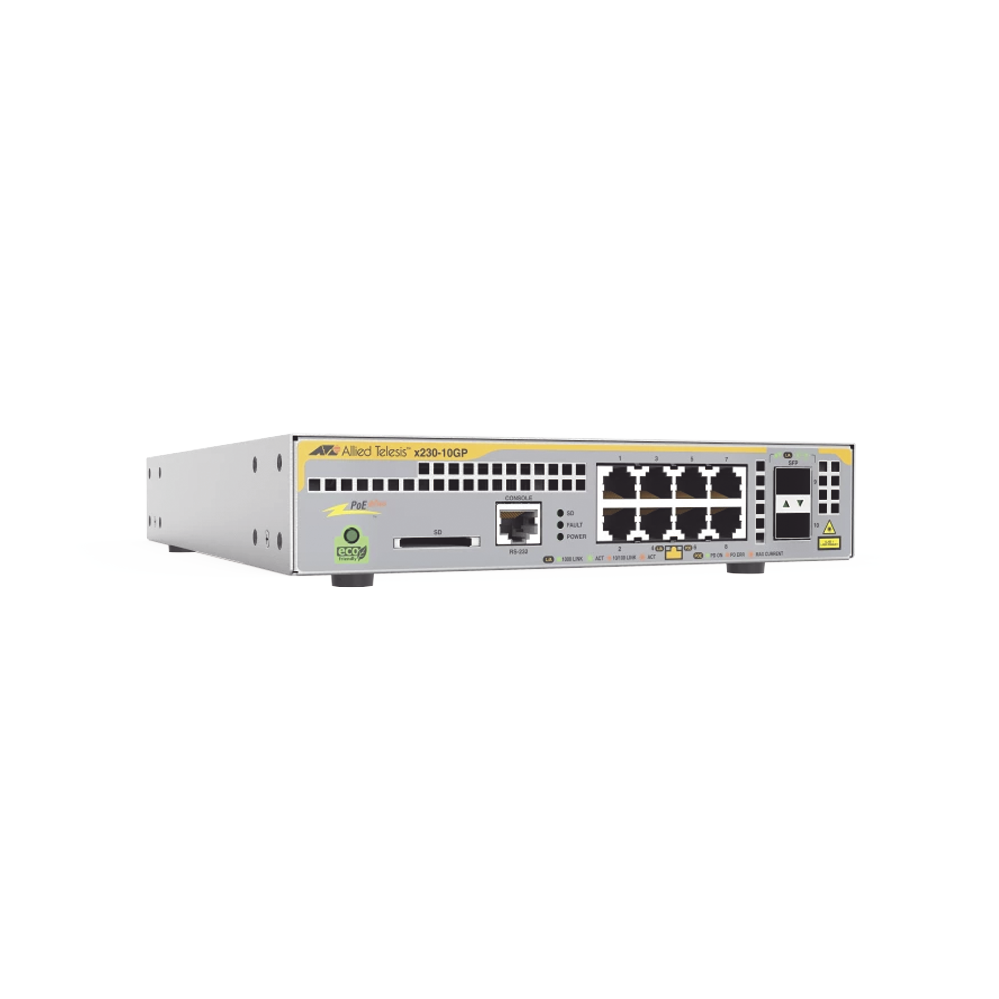 AT-X230-10GP-R-10 - Switch PoE+ Administrable Capa 3 D/8 Ptos 10/100/1 ...
