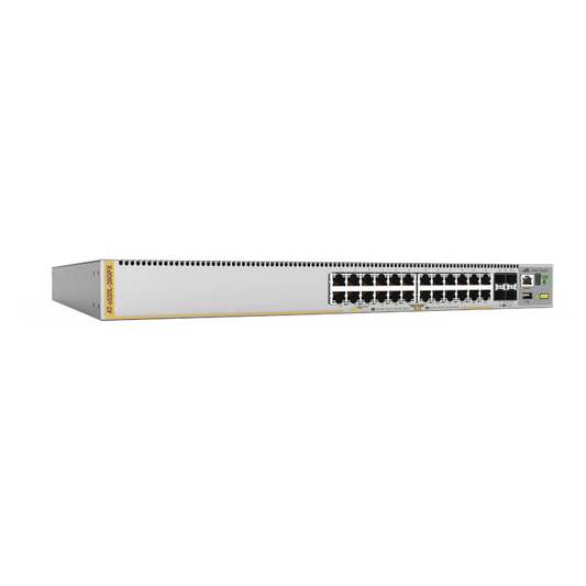 AT-X530L-28GPX-90 - Switch L3 Stackable, 24x 10/100/1000-T PoE+, 4x SFP+, Fuente redundante integradas 740 Watts (TAA compliant version)