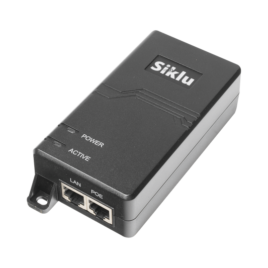 AX-IN-60W-AC-POE-US Inyector PoE Pasivo, 1 Gbps, 60 W, 55 Vcc, 100-240 Vca, Cable CA