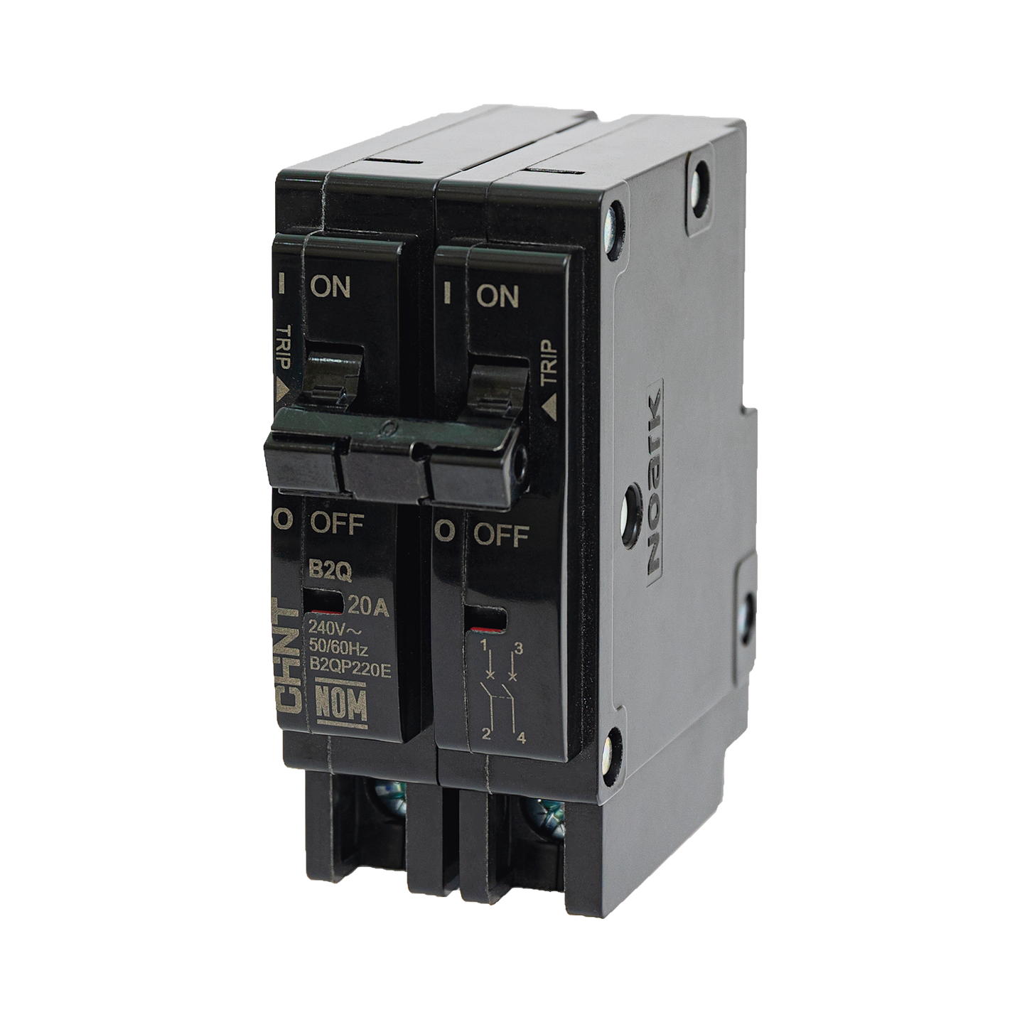 B2QP220E - Interruptor Termomagnético Enchufable, Serie: B2Q, 2P, 20A, 240V (SKU:1002279)