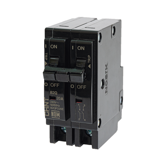 B2QP250E - MCB - Interruptor Termomagnético Enchufable, Serie: B2Q, 2P, 50A, 240V  (SKU:1002285)