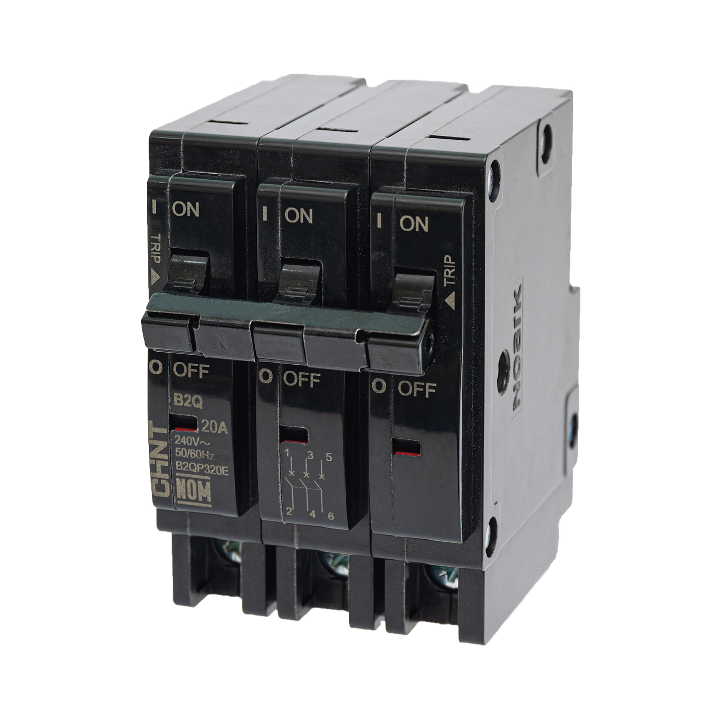 B2QP315E - MCB - Interruptor Termomagnético Enchufable, Serie: B2Q, 3P, 15A, 240V (SKU:1002294)