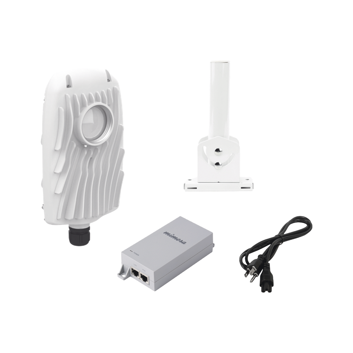 B5X-PACK - Kit de radios B5X, rango de frecuencia extendida (4.9 a 6.4 GHz),  incluye inyector POE50V, cable de alimentación y montaje universal para tubo o poste o mástil
