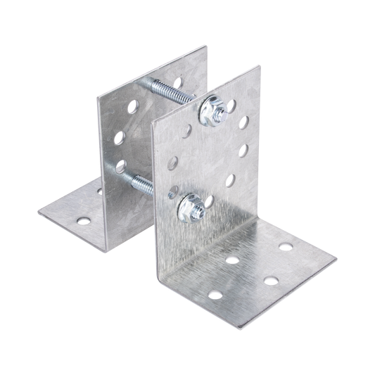 BASESYSPOST-R2 Base Multiposición para postes de paso o esquina en cercos electricos 100% Acero galvanizado.