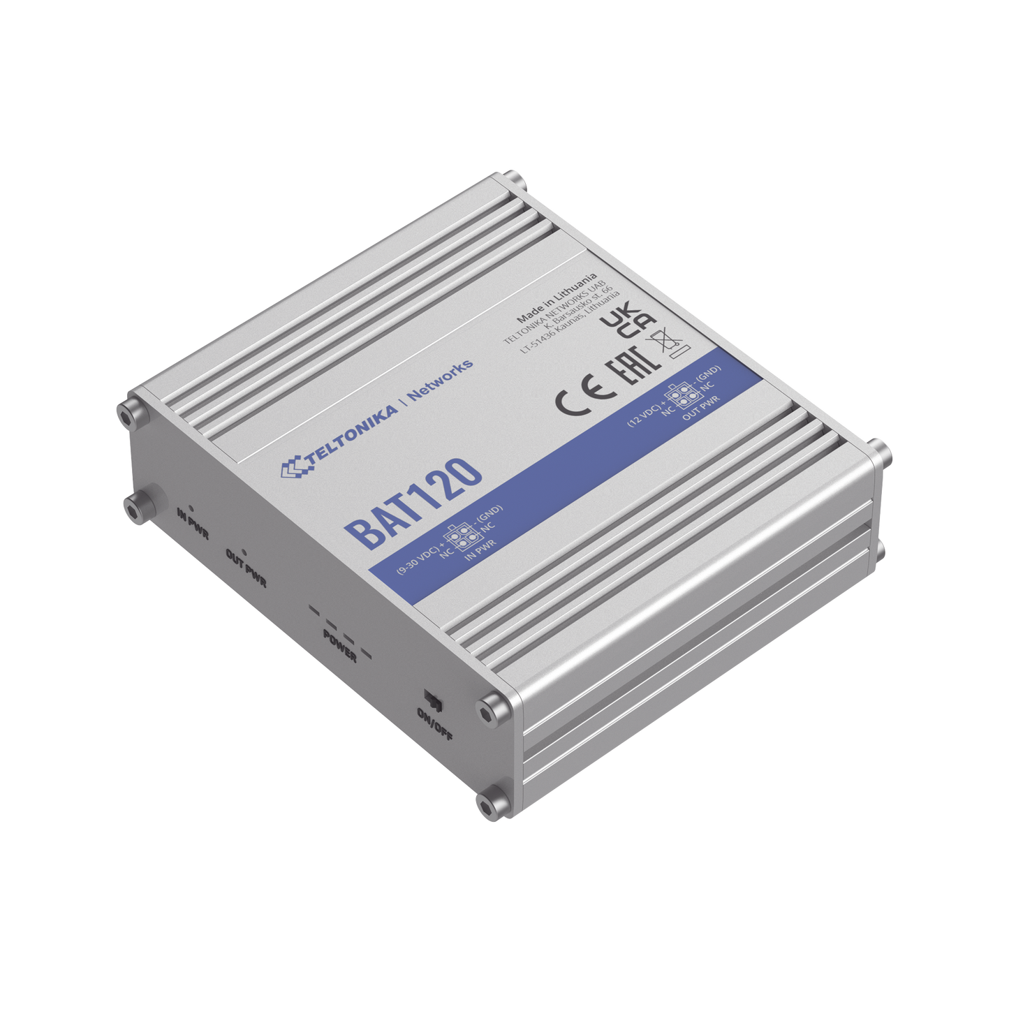 BAT120 - UPS industrial para (RUT2xx, RUT9xx, RUTXxx, TRBxxx) 2300 mAh 17 Wh, 12 volts de salida