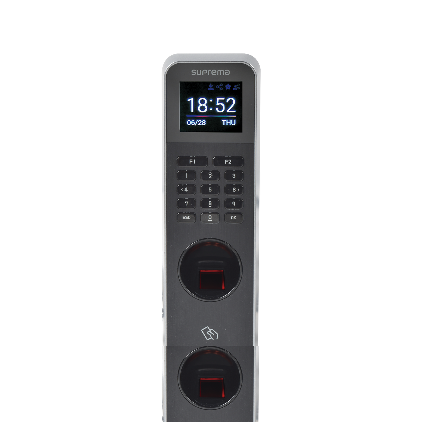 BLN2-ODB Lector de Huella IP67 Con Teclado y Lector de Tarjetas RFID(125kHz EM & 13.56MHz MIFARE, MIFAREPlus, DESFire/EV1), y BLUETOOTH, Uso para Control de Acceso y Asistencia