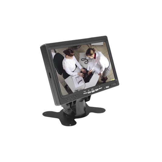 BMG7030H  Monitor 7 TFT-LCD ideal para colocar en vehículos o DVR/NVR.  Entradas de video HDMI, VGA y RCA (CVBS)