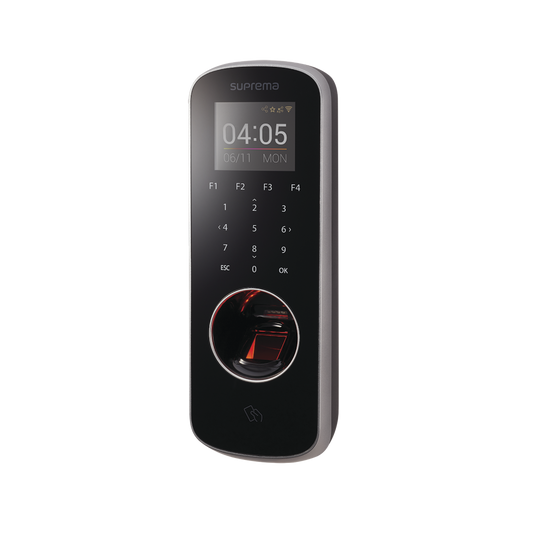 BSL2OM BioStation L2 Lector de Huella Delgado con Teclado Touch y  Lector 13.56 MHz MIFARE®/ NFC /DESFire/DESFire EV1/ Felica